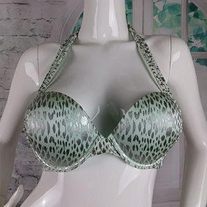🌺 VS Mint Animal print swiming Denim Bra 34B